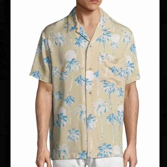 ❀ NWT WESC Nevins Hawaii Button up Shirt ❀ - Picture 2 of 7